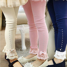 Children Girls Leggings Lace Rhinestone