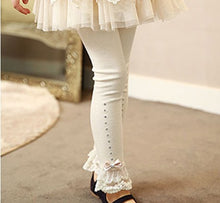 Children Girls Leggings Lace Rhinestone