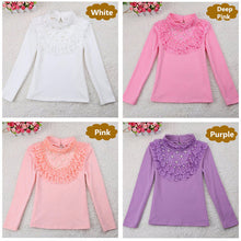 Children T-shirt Kids Turtleneck Long-sleeved Girls