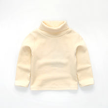 Girls Shirts Basic Turtleneck Long-sleeve