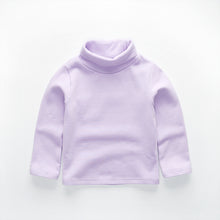 Girls Shirts Basic Turtleneck Long-sleeve