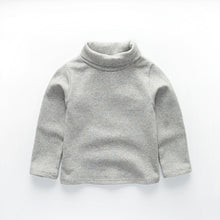 Girls Shirts Basic Turtleneck Long-sleeve