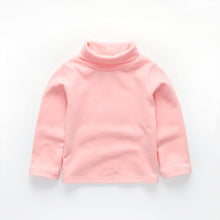 Girls Shirts Basic Turtleneck Long-sleeve