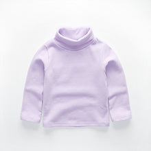 Girls Shirts Basic Turtleneck Long-sleeve
