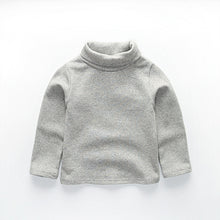 Girls Shirts Basic Turtleneck Long-sleeve
