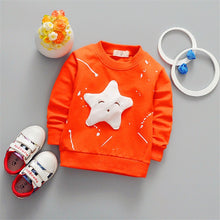 Girls Shirt Cartoon Long Sleeves Round Neck