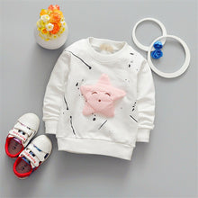 Girls Shirt Cartoon Long Sleeves Round Neck