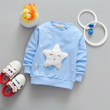 Girls Shirt Cartoon Long Sleeves Round Neck