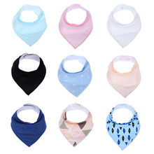 9Pcs/Lot Baby Bibs Kids Toddler Triangle Scarf