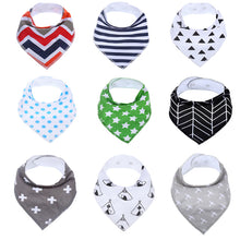 9Pcs/Lot Baby Bibs Kids Toddler Triangle Scarf