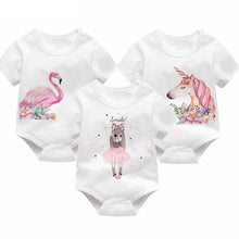 Unicorn Print Baby Girl Bodysuit Infant Long Sleeve