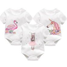 Unicorn Print Baby Girl Bodysuit Infant Long Sleeve