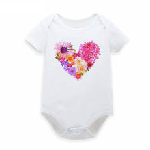 Floral Baby Girls Bodysuits Short Sleeve Newborn