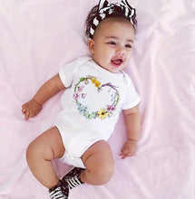 Floral Baby Girls Bodysuits Short Sleeve Newborn