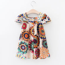 Baby Girls Dress Summer Sleeveless Sunflower Print