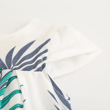 Girls Dress Sleeveless Floral Leaf Printed