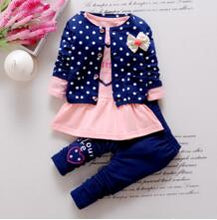 Kids Baby Girls Clothing Set 3pcs