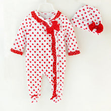 Baby Girl Bow Romper Footies 2PC Cute