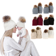 2pcs Mom and Baby Hat  Knitted Winter
