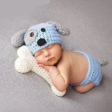 Newborn Baby Hat Dog with Bone
