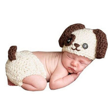 Newborn Baby Hat Dog with Bone