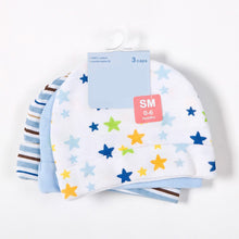 Newborn Baby Hats Star Printed 3pcs/lot