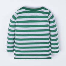 Kids Long Sleeve T Shirts Striped Tractor Vehicle