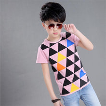 Kids Tees Boys and Girls Triangles Print