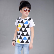 Kids Tees Boys and Girls Triangles Print