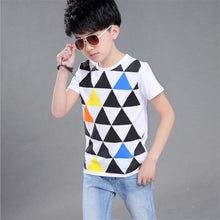 Kids Tees Boys and Girls Triangles Print