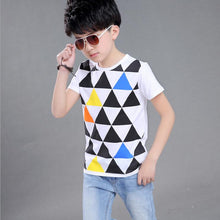 Kids Tees Boys and Girls Triangles Print