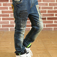 Boys Jeans Pant Printed Pocket, Children Jeans For Boys