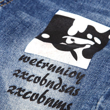 Boys Slim Fit Jeans Printed Decor