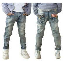 Jeans For Kid Boy Light Blue, Stripped Pocket