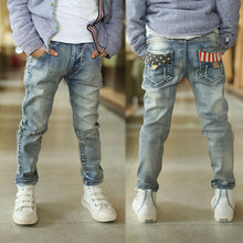 Jeans For Kid Boy Light Blue, Stripped Pocket
