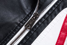 Boys Leather Jacket Outerwear Color Patch