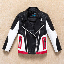 Boys Leather Jacket Outerwear Color Patch