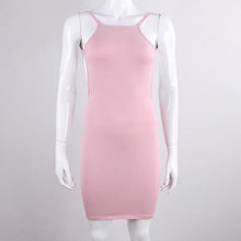 Women Spaghetti Strap Black Sexy Dress
