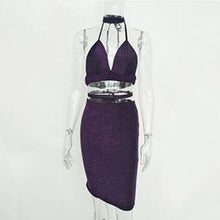 Women Sexy Sparkly Bandage Bodycon Dresses