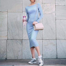 Women Bodycon Dress Long Sleeve