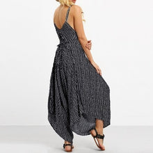 Women Striped Long Casual Jumpsuit Plus Size