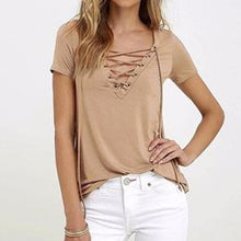 Women V Neck Blouses Short Sleeve - Plus Size