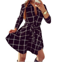 Women Stripe Vintage Mini Dress