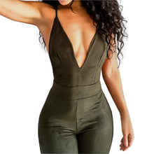 Women Bodycon Jumpsuit Deep V neck