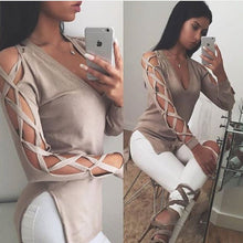 Women Sexy V-Neck Long Sleeve Blouse