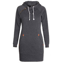 Women Hooded Mini Dress with Pocket
