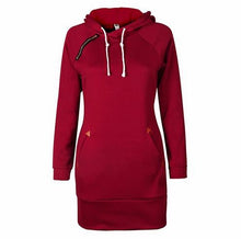 Women Hooded Mini Dress with Pocket