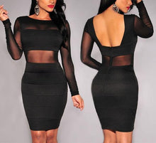 Women Sexy Mesh Bandage Dress