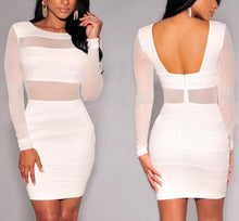 Women Sexy Mesh Bandage Dress