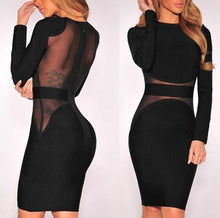 Women Sexy Mesh Bandage Dress